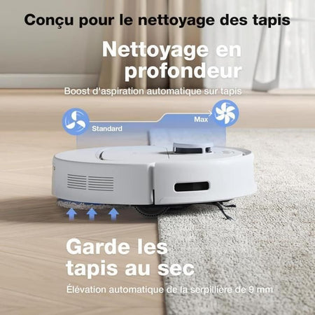 Robot Aspirapolvere con Stazione di Svuotamento Automatico - ECOVACS N30 Pro OMNI - Potenza 10000Pa - Pulizia ad Acqua Calda