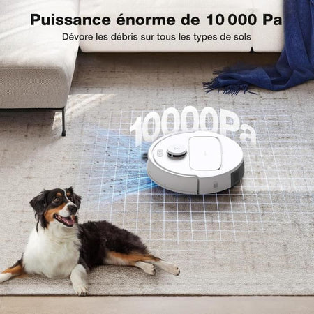Robot Aspirapolvere con Stazione di Svuotamento Automatico - ECOVACS N30 Pro OMNI - Potenza 10000Pa - Pulizia ad Acqua Calda