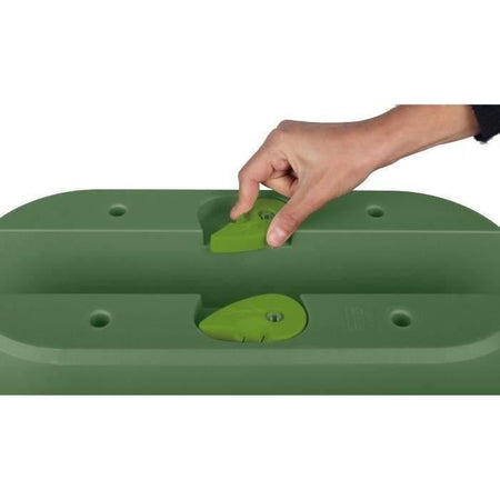 Fioriera Cavaliere Osaka 19,5 L - EDA - Sistema di fissaggio - per balconi e ringhiere - Verde alloro