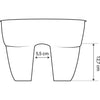Cavaliere Osaka Jardiniere 19,5 L - EDA - Rosso Borgogna - per Balconi e Ringhiere