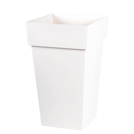 Vaso EDA Tuscany alto quadrato - 39 x 39 x H 65 cm - 62 L - Bianco