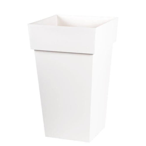 Vaso EDA Tuscany alto quadrato - 39 x 39 x H 65 cm - 62 L - Bianco