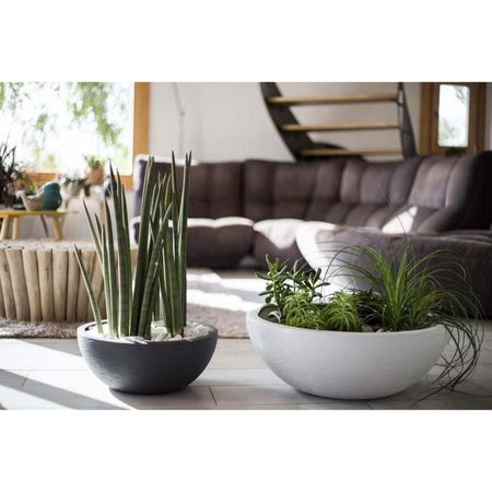 EDA PLASTIQUE - Vaso tondo 50 cm Graphit'Up - 67 L - Grigio antracite