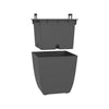Fioriera - DIVA BASALT - Grigio antracite - Quadrata - 42 L - 43,5 x 43,5 x H.44,2 cm - EDA - Scatola interna estraibile