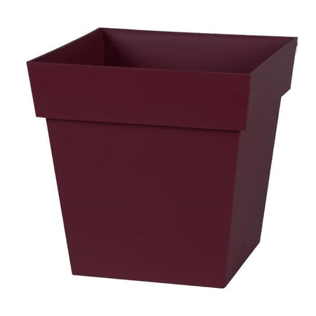 EDA TUSCANY Vaso da fiori quadrato 32 cm - Volume 22 L - 32 x 32 x 32 cm - Rosso bordeaux