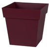 EDA TUSCANY Vaso da fiori quadrato 32 cm - Volume 22 L - 32 x 32 x 32 cm - Rosso bordeaux