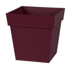 EDA TUSCANY Vaso da fiori quadrato 32 cm - Volume 22 L - 32 x 32 x 32 cm - Rosso bordeaux