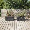 Fioriera - CAREL - Grigio antracite - 63 L - 78 x 39 x H.39 cm - EDA - Con ruote - Esterno o interno