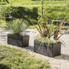 Fioriera - CAREL - Grigio antracite - 63 L - 78 x 39 x H.39 cm - EDA - Con ruote - Esterno o interno