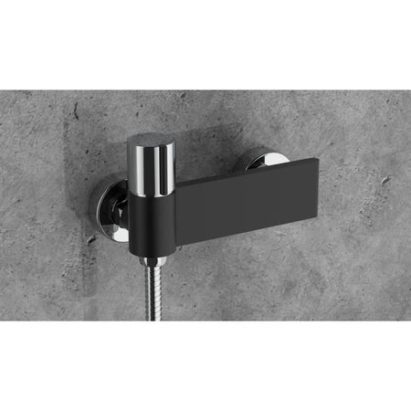 Miscelatore doccia - EDOUARD ROUSSEAU - ACCIAIO NERO - Nero / Cromo