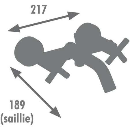 Miscelatore vasca-doccia - EDOUARD ROUSSEAU - NANKA - Nero