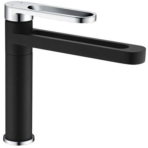Miscelatore lavabo - EDOUARD ROUSSEAU - ONEGAI - Nero / Cromo