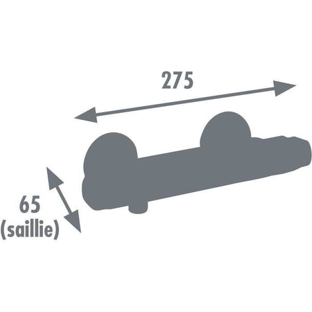 Miscelatore termostatico doccia - EDOUARD ROUSSEAU - Garance 3 - Corpo freddo - Adatto a tutte le produzioni di acqua calda - Cromo