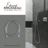 Flessibile doccia - ROUSSEAU - Dadi metallici antitorsione - Riduttore di portata - Lunghezza 1,50 m - Acciaio inox cromato a doppia graffatura