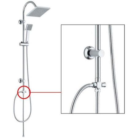 Deviatore e raccordo per colonna doccia - Standard - EDOUARD ROUSSEAU - Cromo