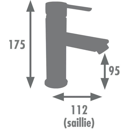 Miscelatore lavabo - EDOUARD ROUSSEAU - Dower - Cartuccia ceramica  35 mm - Eco-stop stop - Aeratore riduttore di portata - Cromo