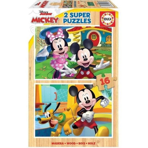 Mickey & Minnie - 2 puzzle in legno
