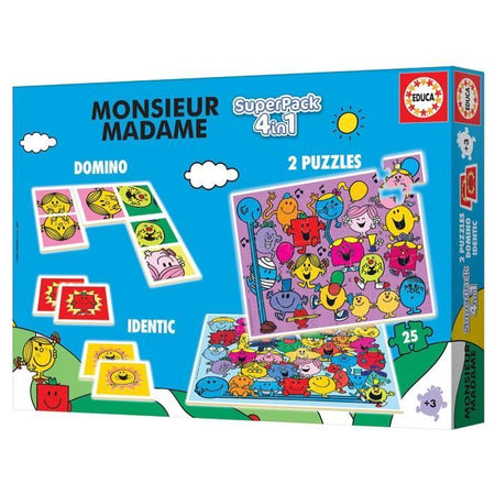 Educra Superpack Monsieur Madame - Set di 2 giochi educativi