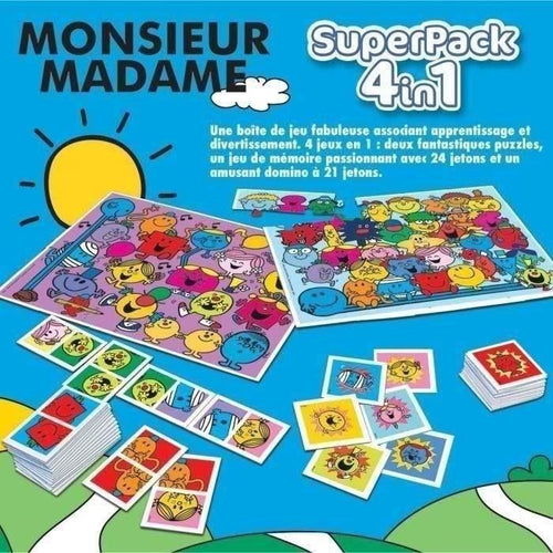 Educra Superpack Monsieur Madame - Set di 2 giochi educativi