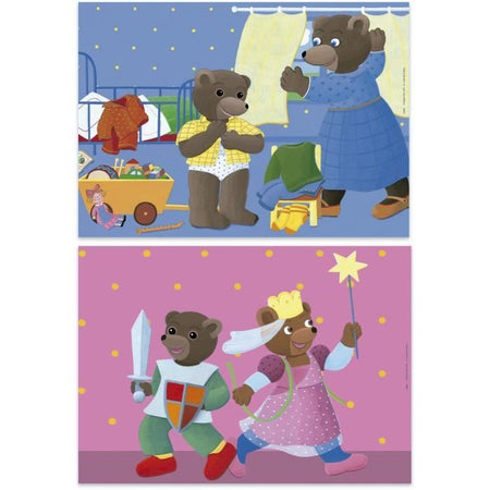 Puzzle - EDUCA - Orsetto Bruno: Set di 2 puzzle da 48 pezzi per bambini dai 4 anni