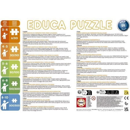 Puzzle - EDUCA - Orsetto Bruno: 4 puzzle progressivi per bambini dai 12 ai 25 pezzi per bambini di 3 anni