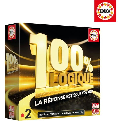 Gioco da tavolo - EDUCA - Logica al 100%: La risposta è davanti ai tuoi occhi - Tratto dalla serie TV per bambini di 8 anni