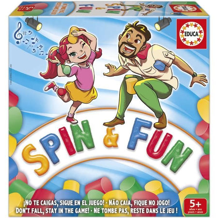 Spin & Fun - Gioco di equilibrio - EDUCA - Mette alla prova agilità ed equilibrio - Da 2 a 4 giocatori - Dai 5 anni in su