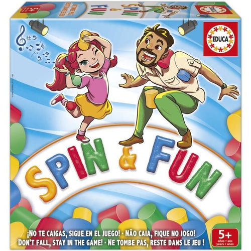 Spin & Fun - Gioco di equilibrio - EDUCA - Mette alla prova agilità ed equilibrio - Da 2 a 4 giocatori - Dai 5 anni in su
