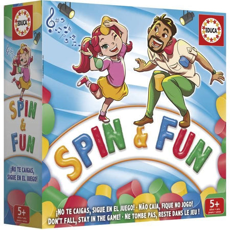 Spin & Fun - Gioco di equilibrio - EDUCA - Mette alla prova agilità ed equilibrio - Da 2 a 4 giocatori - Dai 5 anni in su
