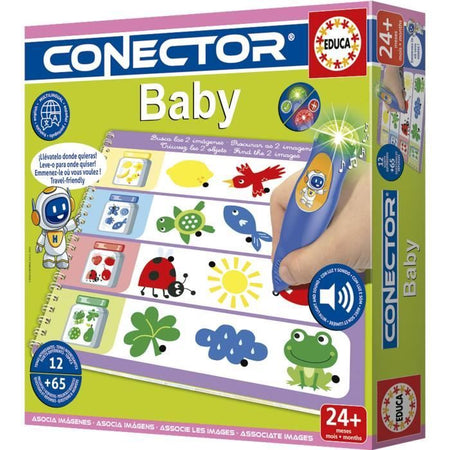 Conector Baby - Gioco educativo - EDUCA - 65 domande, 12 temi, formato libro - Dai 2 anni