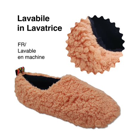 Le Pelosone Ciabatte Donna Invernali Da Casa Babbucce in Peluche Spettinato Pantofole Chiuse Suola per Parquet