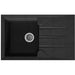 STRADOUR Lavello da incasso 1 vasca + 1 scolapiatti Aloa - Resina - 81 x 50 cm - Nero