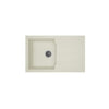 STRADOUR Lavello da incasso 1 vasca + 1 scolapiatti Aloa - Resina - 81 x 50 cm - Bianco
