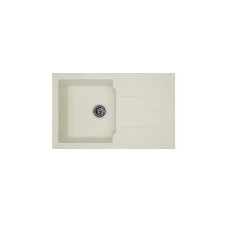 STRADOUR Lavello da incasso 1 vasca + 1 scolapiatti Aloa - Resina - 81 x 50 cm - Bianco