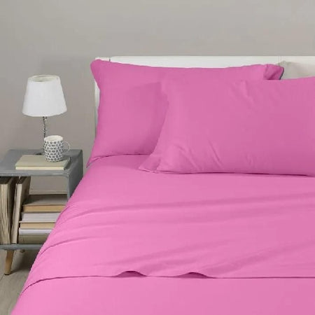 Completo lenzuola singolo di flanella tinta unita Caleffi colore orchidea
