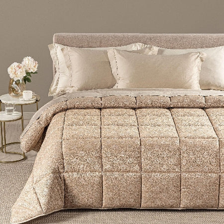 Trapunta invernale matrimoniale Caleffi art.Danubio colore biscotto