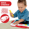 CHICCO Lavagna Leggi & Scrivi - Lavagna Cancellabile Bambini con Schermo LCD e Set di Carte, Esercizi di Pre-Scrittura e Disegno Libero, Ispirato al Metodo Montessori, Percorso educativo pregrafismo - Giochi Educativi