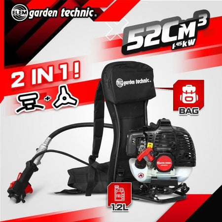 ELEM DCBT52DO-22 Decespugliatore a Zaino - 52cc - Imbracatura Imbottita