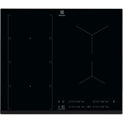 ELECTROLUX EIV654 FLEX - Piano cottura a induzione - 4 fuochi - 4 booster - 7350W - L60 x P52 x H44cm - Rivestimento in vetro - Nero