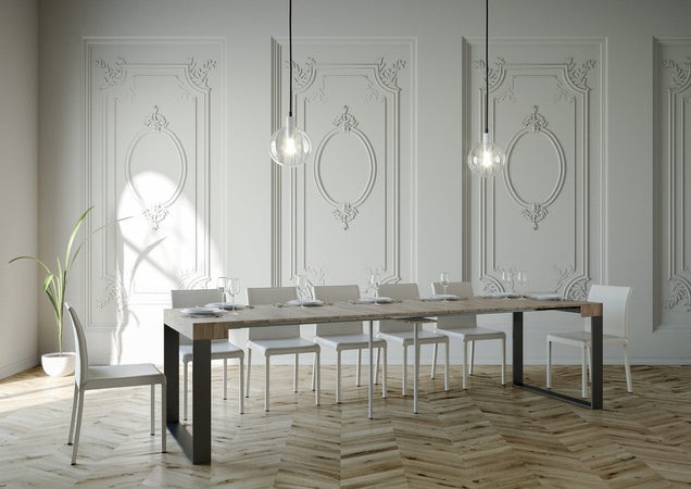 Tavolo consolle "Padova" allungabile in legno per sala da pranzo