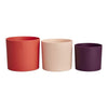 Vaso da fiori - Elho - Lex Pott - Set 14 - Rosso Rosa Viola - L 14 x P 13,8 x A 12 cm - Per interni - 100% riciclato