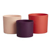 Vaso da fiori - Elho - Lex Pott - Set 14 - Rosso Rosa Viola - L 14 x P 13,8 x A 12 cm - Per interni - 100% riciclato