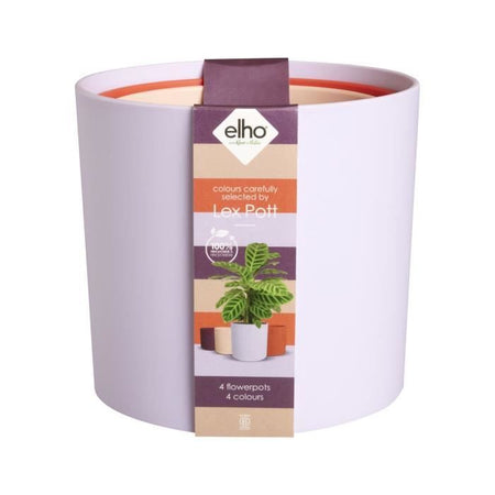Vaso da fiori - Elho - Lex Pott - Set 15 - Viola Rosso Rosa Viola - L 15 x P 14,8 x A 14 cm - Per interni - 100% riciclato
