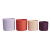 Vaso da fiori - Elho - Lex Pott - Set 15 - Viola Rosso Rosa Viola - L 15 x P 14,8 x A 14 cm - Per interni - 100% riciclato