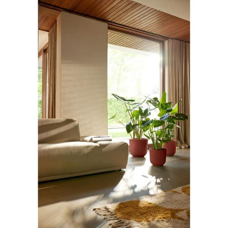 Vaso da fiori - Elho - Jazz Round - Rosso - L 30 x P 29,5 x H 27 cm - Interno - 100% riciclato
