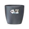 Vaso da fiori rotondo ELHO Bruxelles Wheels 40 - Nero -  39 x H 37 cm - interno - 100% riciclato