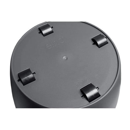 Vaso da fiori rotondo ELHO Bruxelles Wheels 40 - Nero -  39 x H 37 cm - interno - 100% riciclato