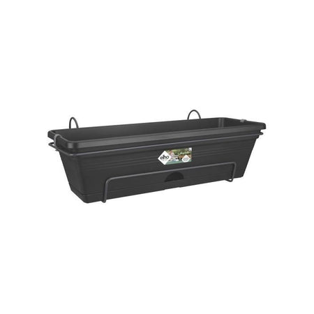 ELHO Balconniere Green Basics Allin1 50 - Esterno e balcone - L 25,7 x P 47,3 x H 16,7 cm - Living nero