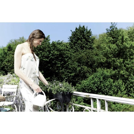 ELHO Balconniere Green Basics Allin1 50 - Esterno e balcone - L 25,7 x P 47,3 x H 16,7 cm - Living nero