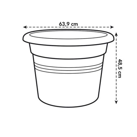 Fioriera Elho Green Basics Cilinder 65 - Nera -  64 x H 49 cm - da esterno - 100% riciclata
